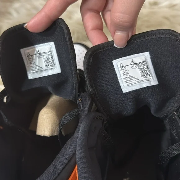 Air Jordan Black and Orange Sneakers